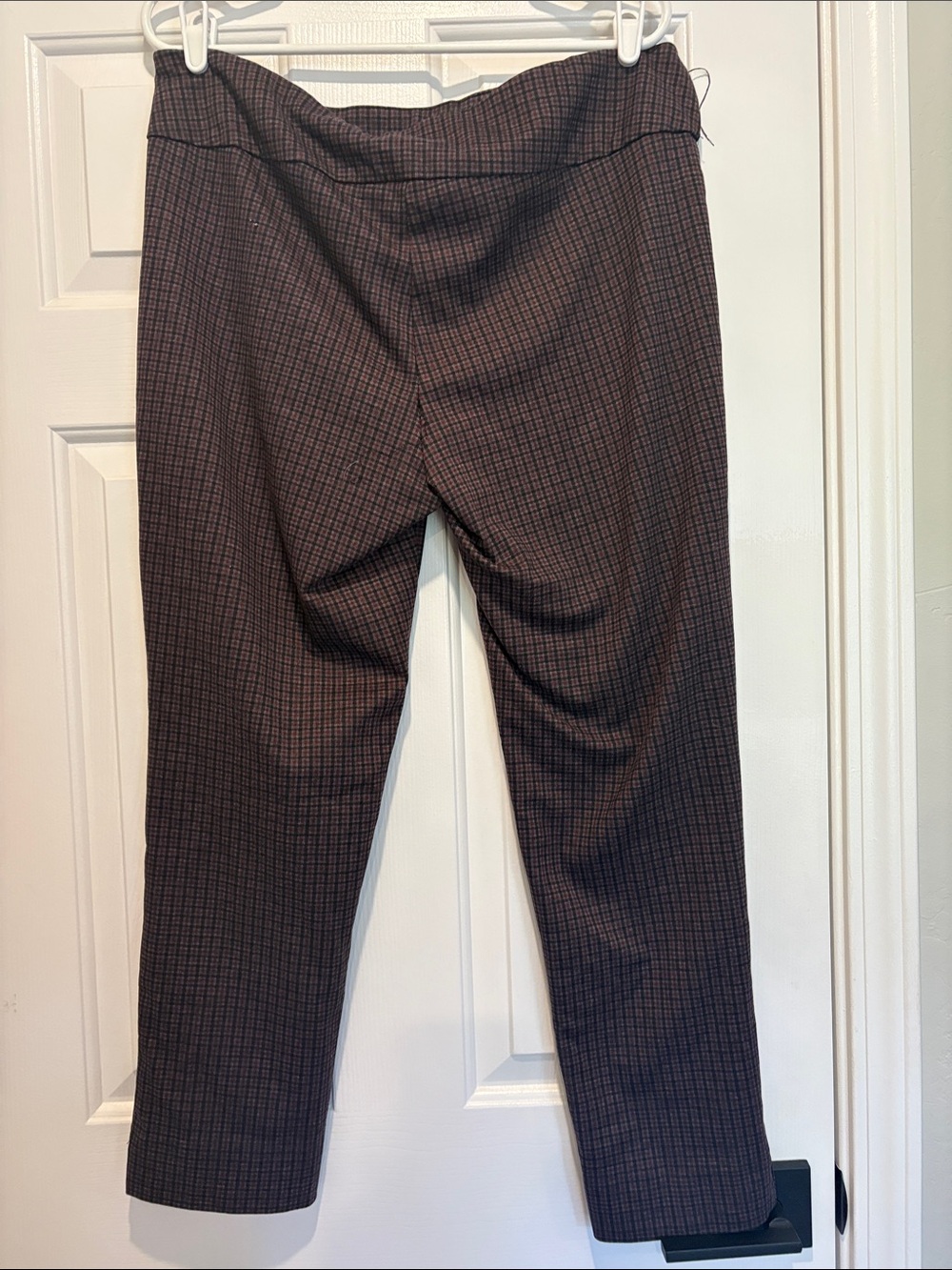Zac & RACHEL Plaid Pants in Plum and Black - Picture 6 of 6